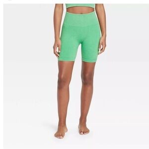 NWOT - High-Rise Ribbed Seamless Bike Shorts 6" - JoyLab™ Mint Green M